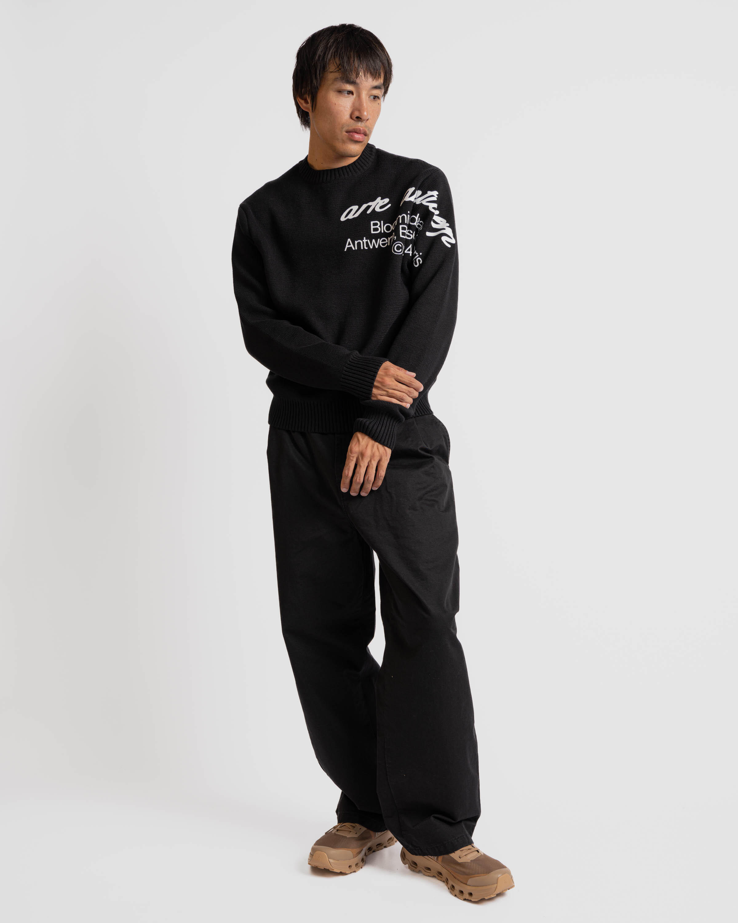 Arte Antwerp Blooming Ideas Knit | AW24-153K-BLK | AFEW STORE